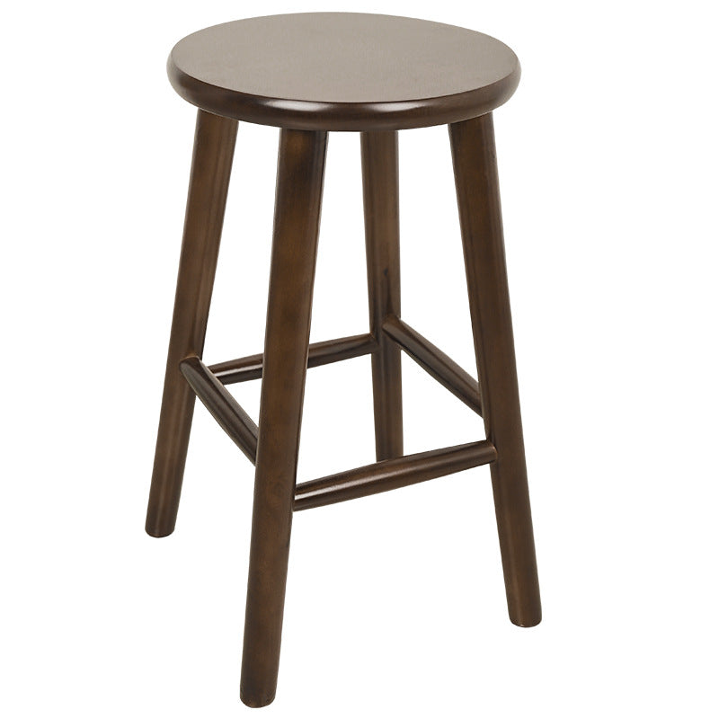 All solid wood household round stool